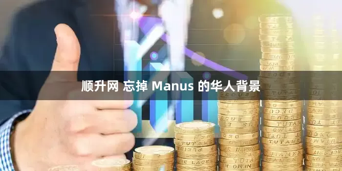 顺升网 忘掉 Manus 的华人背景